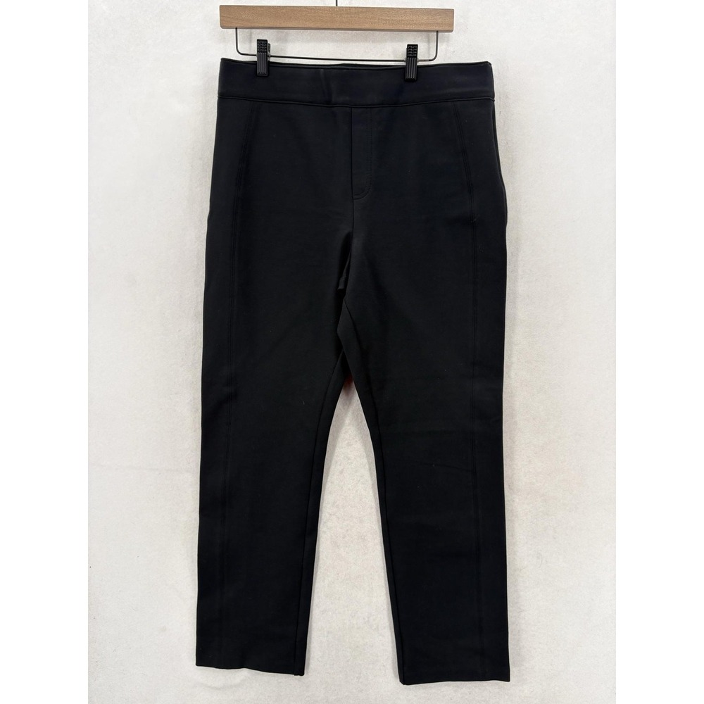 Spanx PerfectFit Ponte Slim Straight Womens Pants XL Classic Black 4 Way Stretch